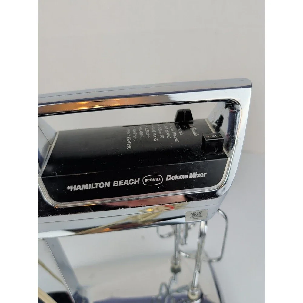 Vintage Hamilton Beach Scovill 9 Speed Deluxe Mixer Chrome Works Model 40-5